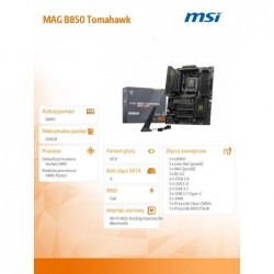 Płyta główna MAG B850 TOMAHAWK WIFI AM5 4DDR5 ATX