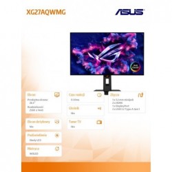 Monitor 26.5 cala XG27AQWMG OLED DP 2HDMI 0.03MS USB HUB