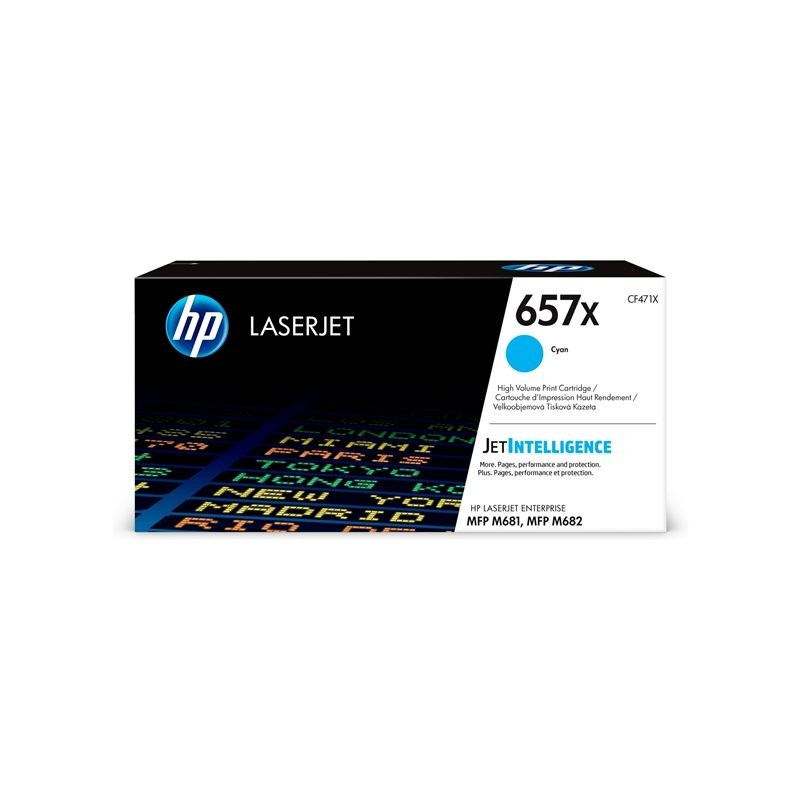 HP 657X LaserJet Original Toner Cartridge Cyan High Yield