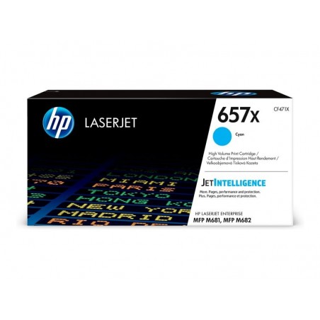 HP 657X LaserJet Original Toner Cartridge Cyan High Yield