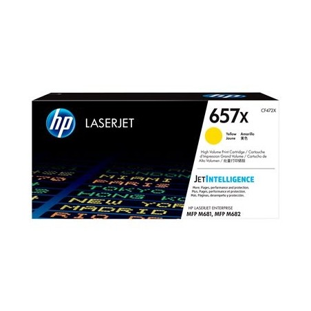 HP 657X LaserJet Original Toner Cartridge Yellow High Yield