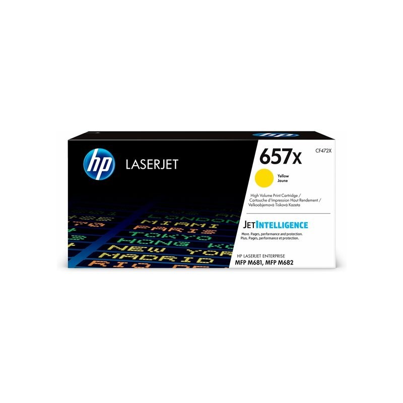 HP 657X LaserJet Original Toner Cartridge Yellow High Yield