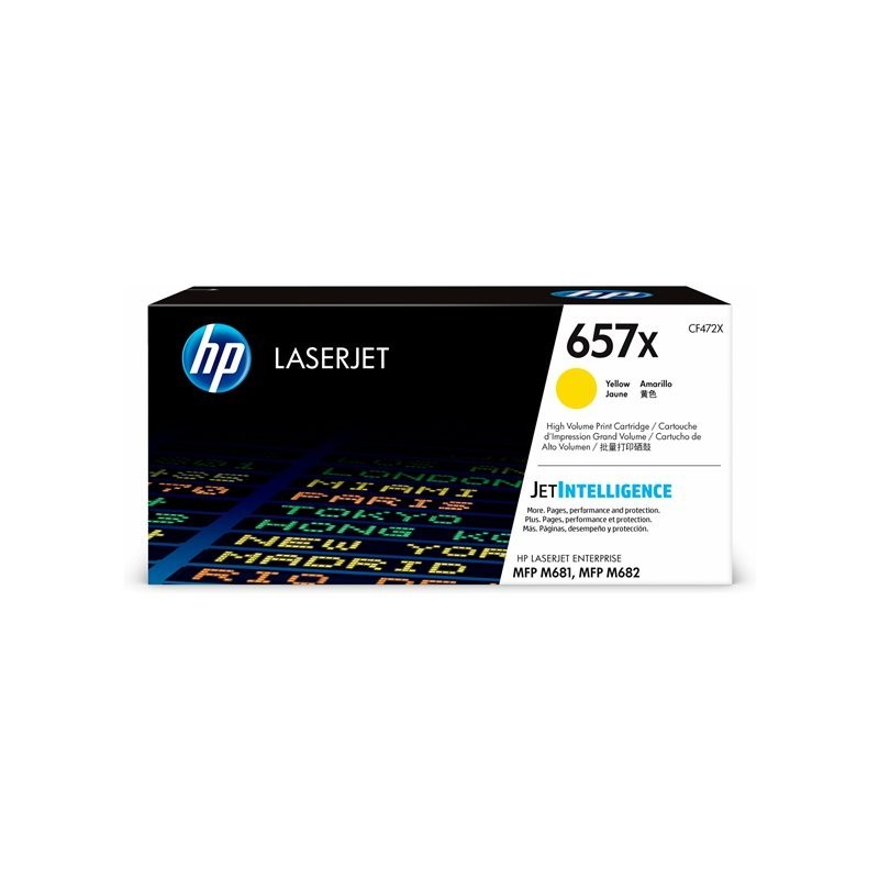 HP 657X LaserJet Original Toner Cartridge Yellow High Yield