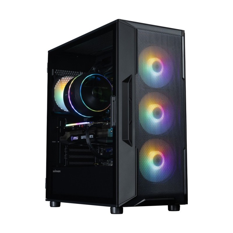 Obudowa I3 NEO V2 Mid Tower RGB fan x4 czarna Obudowa I3 NEO V2 Mid Tower RGB fan x4 czarna