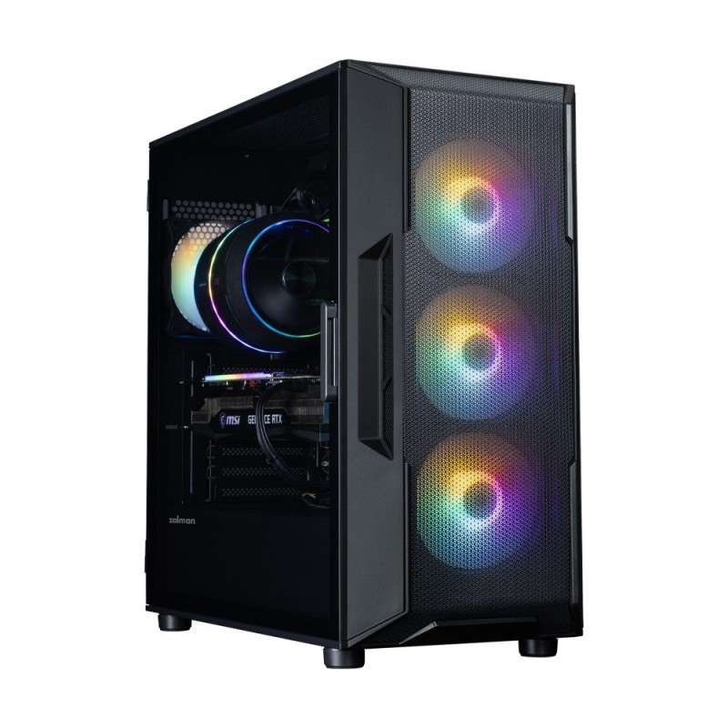 Obudowa I3 NEO V2 Mid Tower RGB fan x4 czarna Obudowa I3 NEO V2 Mid Tower RGB fan x4 czarna