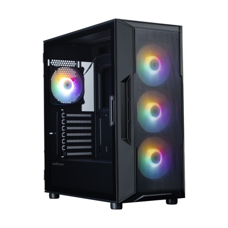 Obudowa I3 NEO V2 Mid Tower RGB fan x4 czarna Obudowa I3 NEO V2 Mid Tower RGB fan x4 czarna