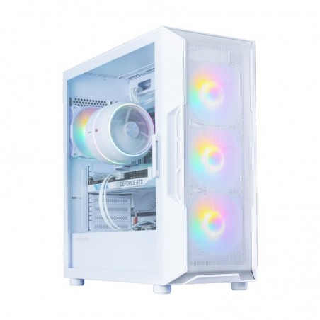 Obudowa I3 NEO V2 Mid Tower RGB fan x4 biała Obudowa I3 NEO V2 Mid Tower RGB fan x4 biała