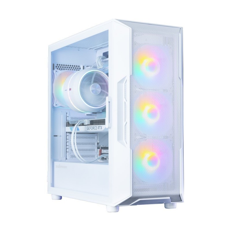 Obudowa I3 NEO V2 Mid Tower RGB fan x4 biała Obudowa I3 NEO V2 Mid Tower RGB fan x4 biała