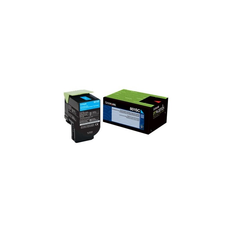 LEXMARK 80C2SC0 Toner Lexmark 802SC cyan zwrotny 2000 str. CX310dn / CX310n / CX410de
