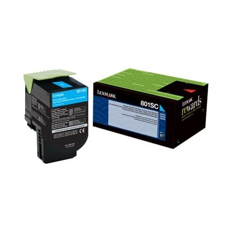 LEXMARK 80C2SC0 Toner Lexmark 802SC cyan zwrotny 2000 str. CX310dn / CX310n / CX410de