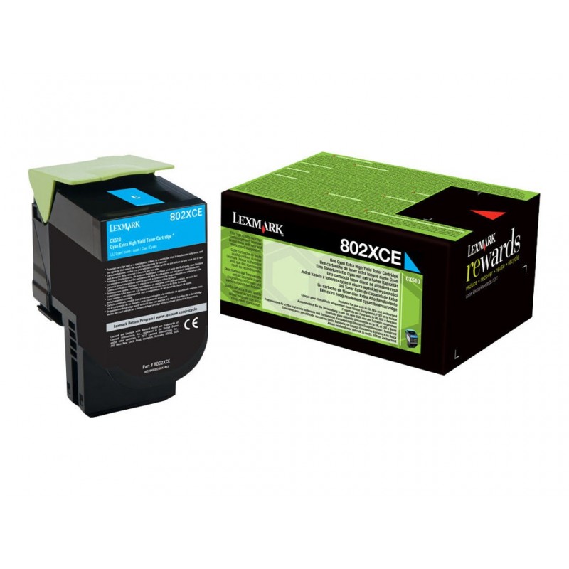 LEXMARK 80C2XCE Toner Lexmark cyan korporacyjny 4000 str. CX510