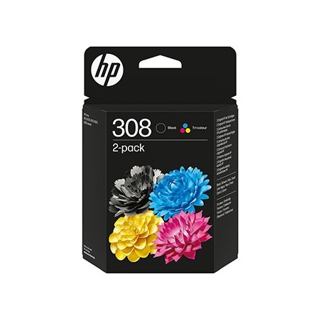 HP oryginalny ink / tusz 6L6S6UE, HP 308, black/color, 160/120s, 2-pack