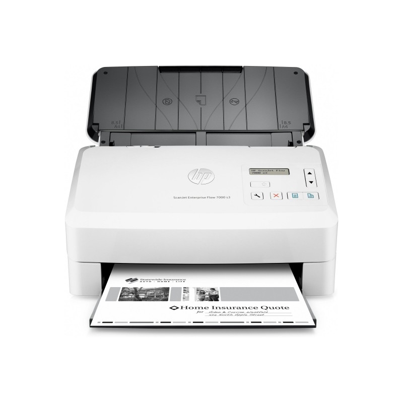 HP ScanJet Enterprise Flow 7000 s3 Sheet-feed Document scanner Duplex 216x3100mm 600dpix600dpi 75ppm ADF 80sheets 7500scans USB HP ScanJet Enterprise Flow 7000 s3 Sheet-feed Document scanner Duplex 216x3100mm 600dpix600dpi 75ppm ADF 80sheets 7500scans USB
