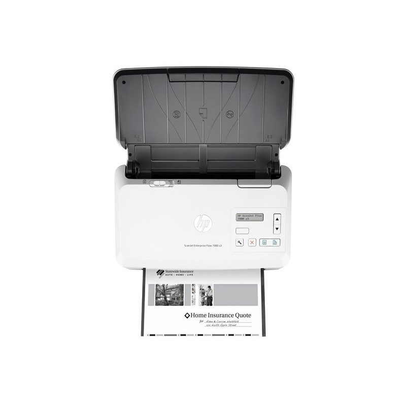 HP ScanJet Enterprise Flow 7000 s3 Sheet-feed Document scanner Duplex 216x3100mm 600dpix600dpi 75ppm ADF 80sheets 7500scans USB HP ScanJet Enterprise Flow 7000 s3 Sheet-feed Document scanner Duplex 216x3100mm 600dpix600dpi 75ppm ADF 80sheets 7500scans USB