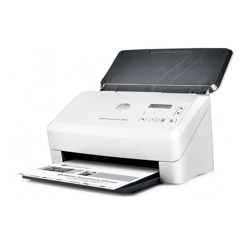 HP ScanJet Enterprise Flow 7000 s3 Sheet-feed Document scanner Duplex 216x3100mm 600dpix600dpi 75ppm ADF 80sheets 7500scans USB HP ScanJet Enterprise Flow 7000 s3 Sheet-feed Document scanner Duplex 216x3100mm 600dpix600dpi 75ppm ADF 80sheets 7500scans USB