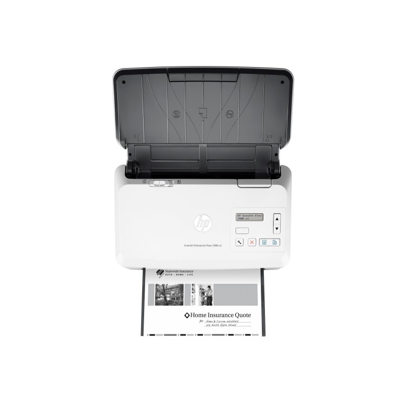 HP ScanJet Enterprise Flow 7000 s3 Sheet-feed Document scanner Duplex 216x3100mm 600dpix600dpi 75ppm ADF 80sheets 7500scans USB HP ScanJet Enterprise Flow 7000 s3 Sheet-feed Document scanner Duplex 216x3100mm 600dpix600dpi 75ppm ADF 80sheets 7500scans USB