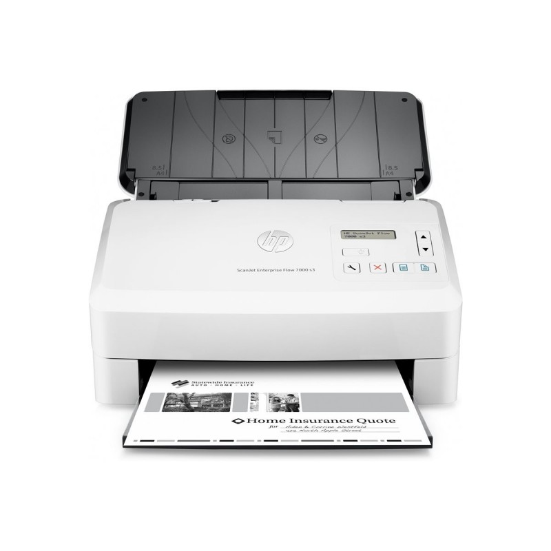 HP ScanJet Enterprise Flow 7000 s3 Sheet-feed Document scanner Duplex 216x3100mm 600dpix600dpi 75ppm ADF 80sheets 7500scans USB HP ScanJet Enterprise Flow 7000 s3 Sheet-feed Document scanner Duplex 216x3100mm 600dpix600dpi 75ppm ADF 80sheets 7500scans USB