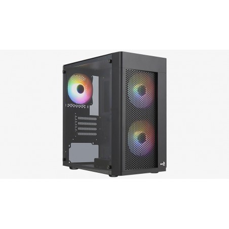 Obudowa Hexform TG FRGB USB 3.0 Mini Tower czarna Obudowa Hexform TG FRGB USB 3.0 Mini Tower czarna