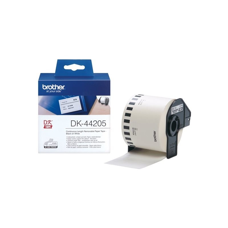 BROTHER DK44205 Brother szalagcimke, nem tapad, 62mm, feher BROTHER DK44205 Brother szalagcimke, nem tapad, 62mm, feher