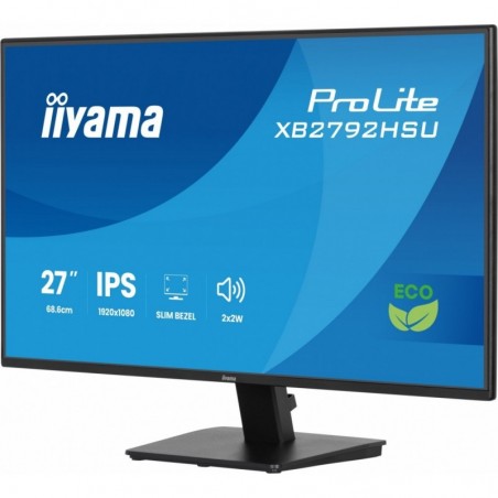 Monitor 27 cali X2792HSU-B1 IPS,FHD,HDMI,DP,120Hz,350cd,4ms, cienkie ramki, 1500:1, ErP B, USB HUBx2 Monitor 27 cali X2792HSU-B1 IPS,FHD,HDMI,DP,120Hz,350cd,4ms, cienkie ramki, 1500:1, ErP B, USB HUBx2