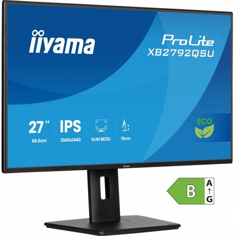 Monitor 27 cali XB2792QSU-B1   IPS,QHD, HAS (150) PIVOT,              120Hz,HDMI,DP, 350cd,1500:1, cienkie ramki, 2xUSB 3.2, ErP