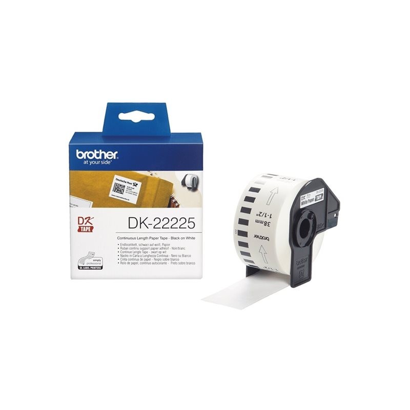 BROTHER DK22225 Taśma Brother Continuous Paper Tape 38mm x 30.48m BROTHER DK22225 Taśma Brother Continuous Paper Tape 38mm x 30.48m