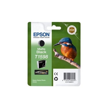 EPSON C13T15984010 Tusz Epson T1598 matte black 17ml Stylus photo R2000 EPSON C13T15984010 Tusz Epson T1598 matte black 17ml Stylus photo R2000