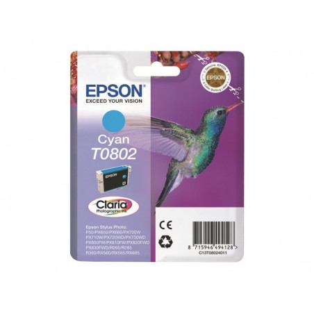 EPSON C13T08024011 Tusz Epson T0802 cyan Stylus photo R265/285/360,RX560/585/685