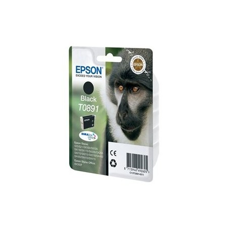 EPSON C13T08914011 Tusz Epson T0891 black DURABrite 5.8ml Stylus S20/SX100/SX105/SX200/SX205...