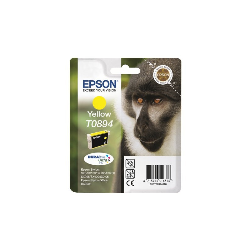 EPSON C13T08944011 Tusz Epson T0894 yellow DURABrite 3.5ml Stylus S20/SX100/SX105/SX200/SX20