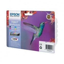 EPSON C13T08074011 Zestaw Epson T0807 C/M/Y/K/LC/LM MultiPack CLARIA Stylus photo R265/285/360...