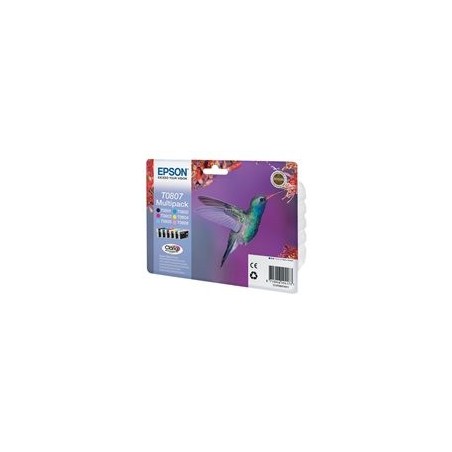 EPSON C13T08074011 Zestaw Epson T0807 C/M/Y/K/LC/LM MultiPack CLARIA Stylus photo R265/285/360...