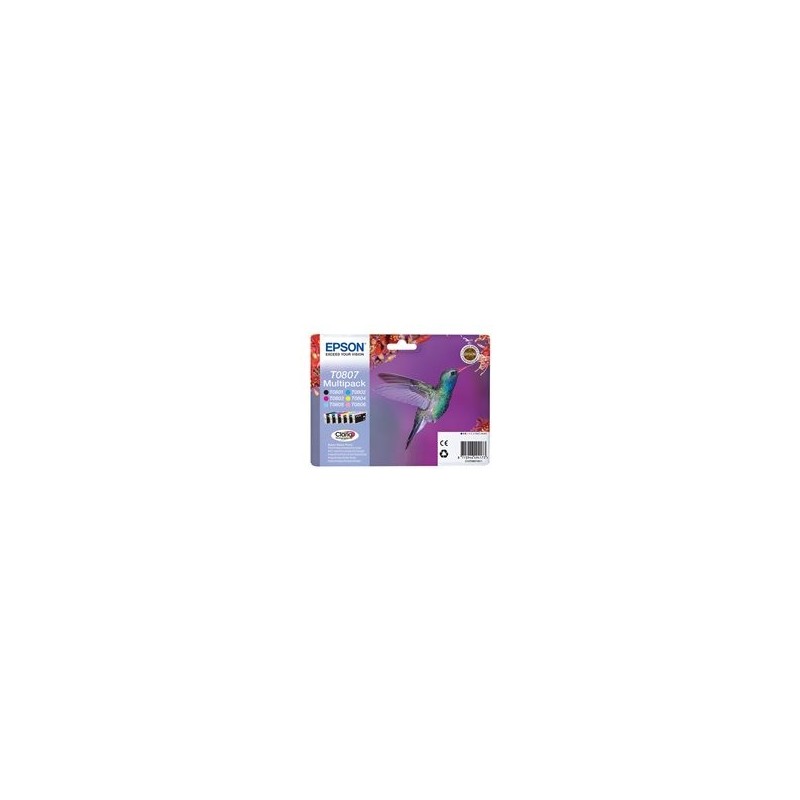 EPSON C13T08074011 Zestaw Epson T0807 C/M/Y/K/LC/LM MultiPack CLARIA Stylus photo R265/285/360...