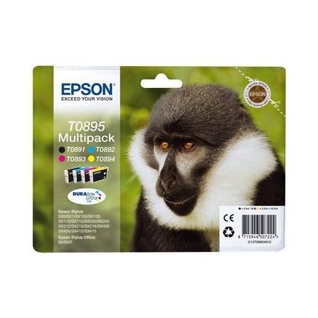 EPSON C13T08954010 Zestaw Epson T0895 CMYK MultiPack DURABrite Stylus SX100