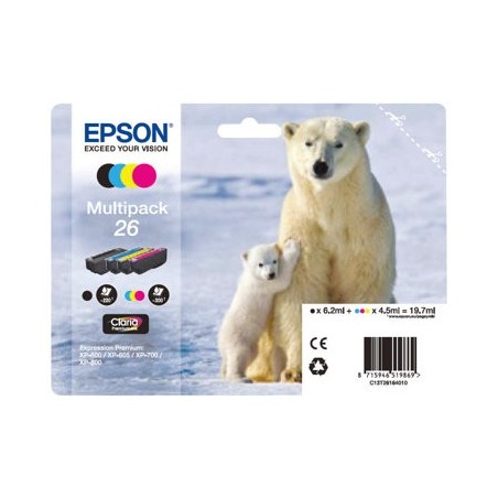 EPSON C13T26164010 Zestaw Epson T2616 CMYK Claria XP-600/700/800