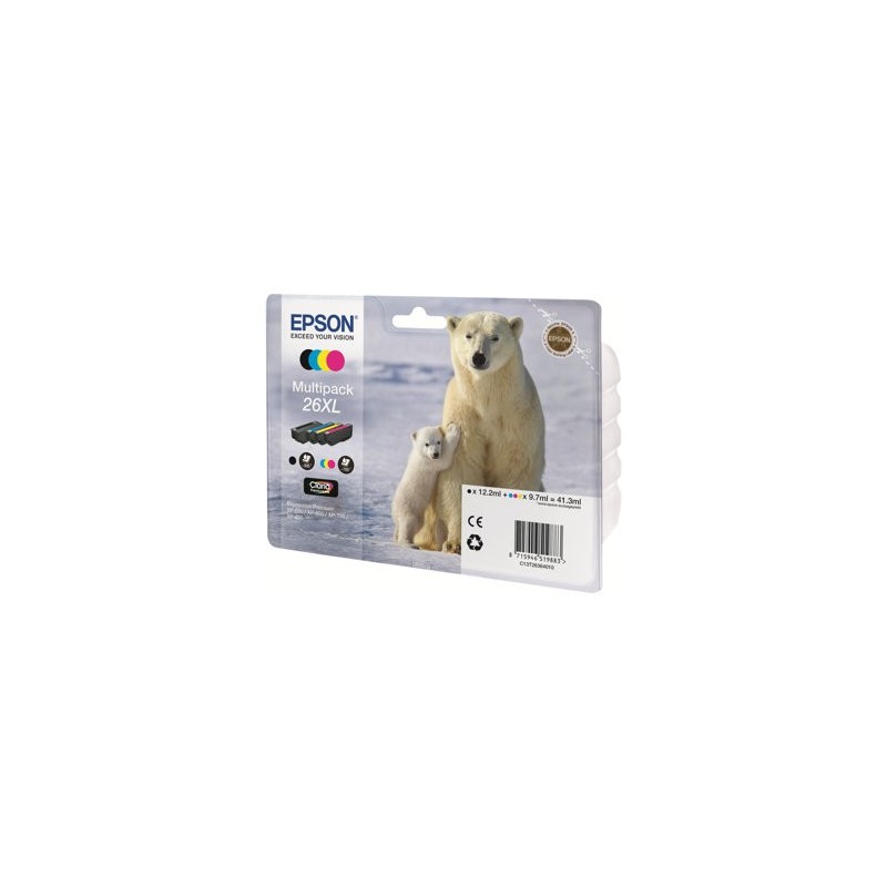 EPSON C13T26364010 Zestaw Epson T2636 XL CMYK Claria Multi Pack XP-600/700/800
