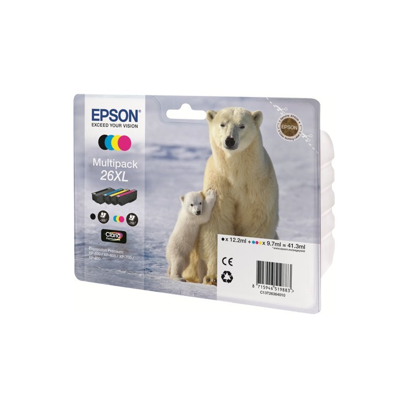 EPSON C13T26364010 Zestaw Epson T2636 XL CMYK Claria Multi Pack XP-600/700/800