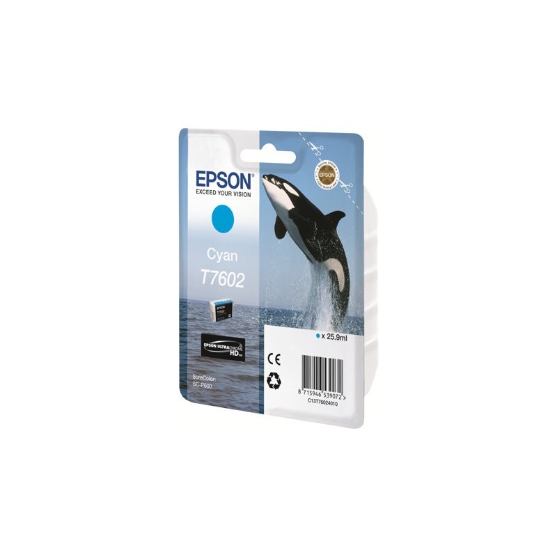 EPSON C13T76024010 Tusz Epson Singlepack cyan SureColor SC-P600