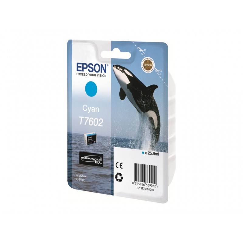 EPSON C13T76024010 Tusz Epson Singlepack cyan SureColor SC-P600