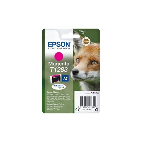 EPSON C13T12834012 Tusz Epson T1283 magenta Stylus S22/SX125/SX425W/BX305F EPSON C13T12834012 Tusz Epson T1283 magenta Stylus S22/SX125/SX425W/BX305F