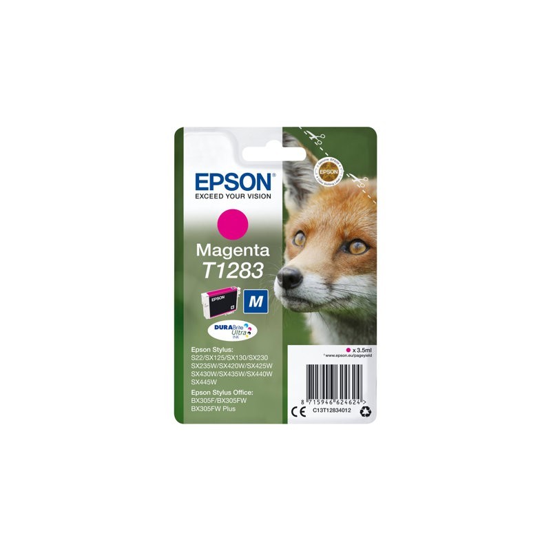 EPSON C13T12834012 Tusz Epson T1283 magenta Stylus S22/SX125/SX425W/BX305F EPSON C13T12834012 Tusz Epson T1283 magenta Stylus S22/SX125/SX425W/BX305F