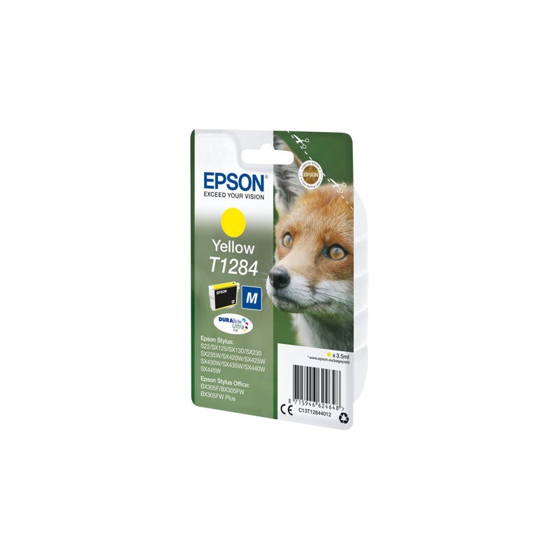 EPSON C13T12844012 Tusz Epson T1284 yellow Stylus S22/SX125/SX425W/BX305F