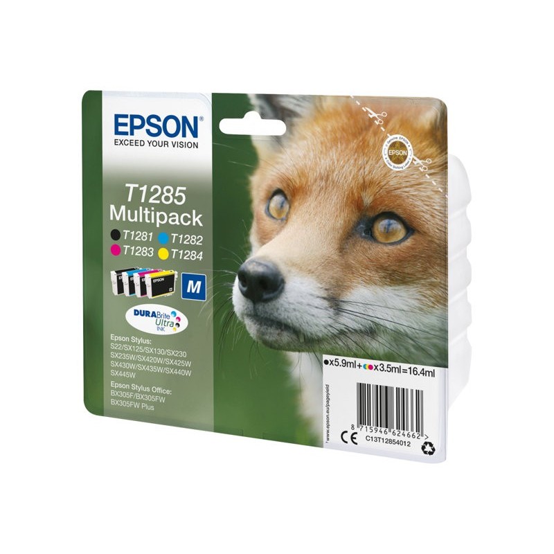 EPSON C13T12854012 Tusz Epson T1285 Multi Pack Stylus S22/SX125/SX425W/BX305F EPSON C13T12854012 Tusz Epson T1285 Multi Pack Stylus S22/SX125/SX425W/BX305F