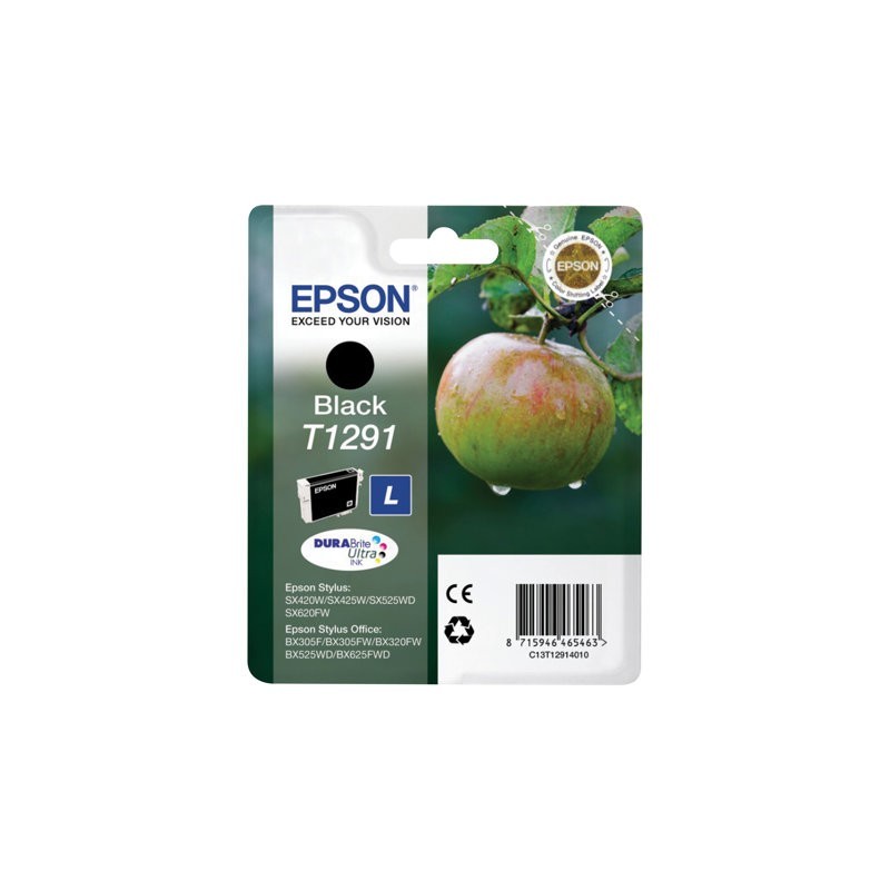 EPSON C13T12914012 Tusz Epson T1291 black Stylus SX425W/SX525WD/BX305F/BX320FW/BX625FWD
