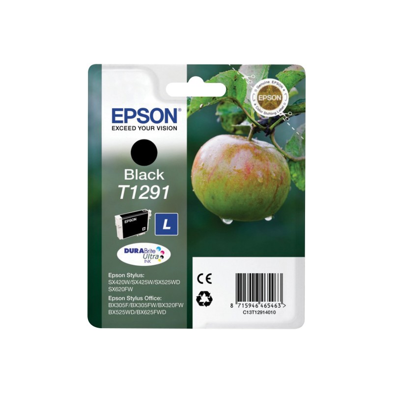EPSON C13T12914012 Tusz Epson T1291 black Stylus SX425W/SX525WD/BX305F/BX320FW/BX625FWD