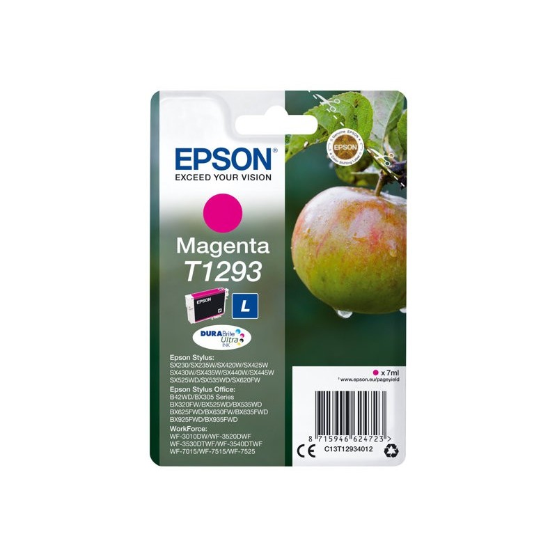 EPSON C13T12934012 Tusz Epson T1293 magenta Stylus SX425W/SX525WD/BX305F/BX320FW/BX625FWD
