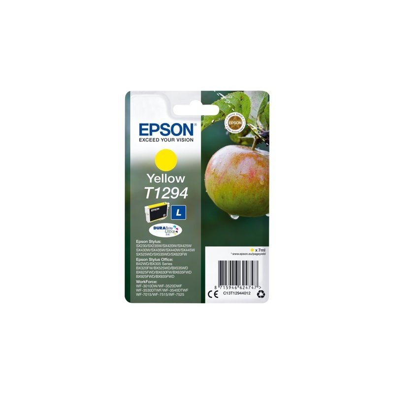 EPSON C13T12944012 Tusz Epson T1294 yellow Stylus SX425W/SX525WD/BX305F/BX320FW/BX625FWD