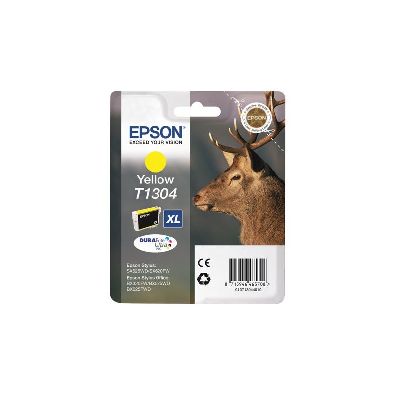 EPSON C13T13044012 Tusz Epson T1304 yellow Stylus SX525WD/BX305F/BX320FW/BX625FWD