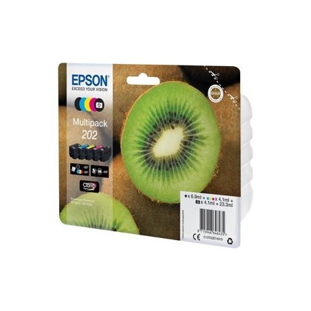 EPSON C13T02E74010 Tusz Epson Kiwi Multipack 202 CMYK+photo black Claria Premium