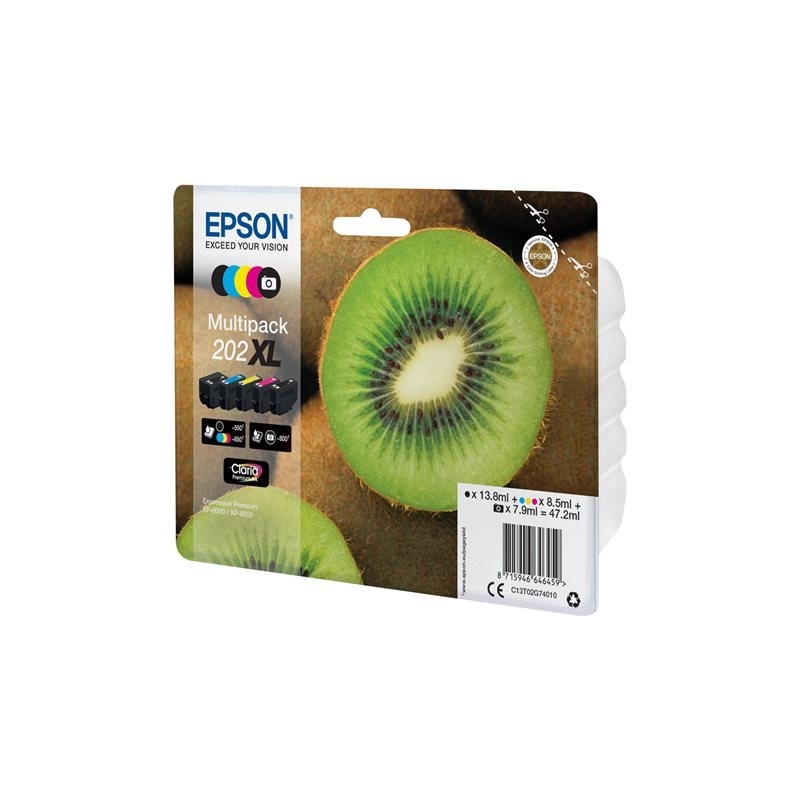 EPSON C13T02G74010 Tusz Epson Kiwi Multipack 202XL CMYK+photo black Claria Premium
